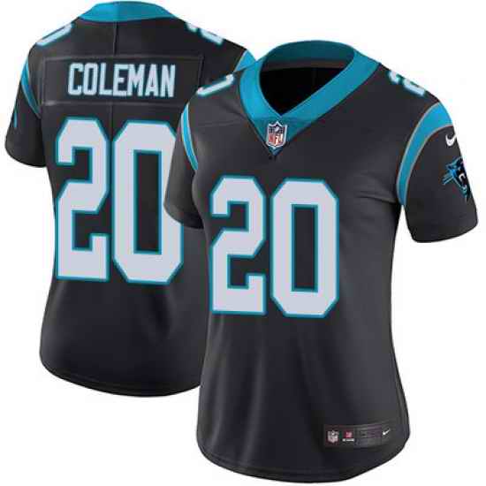 Nike Panthers #20 Kurt Coleman Black Team Color Womens Stitched NFL Vapor Untouchable Limited Jersey